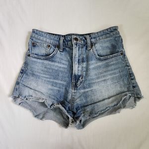 Lucky Brand Lucky Pins Jean Shorts distressed blue 4 27